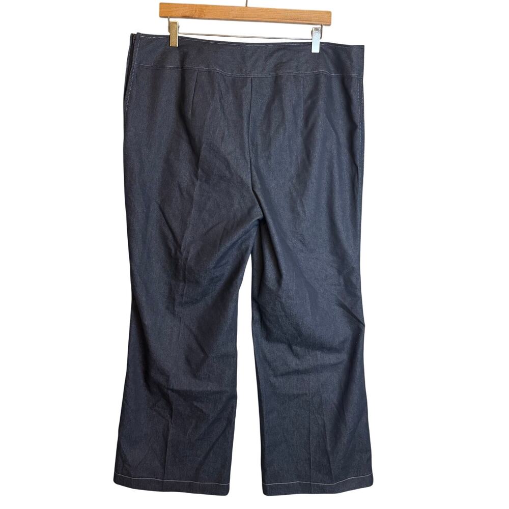 New Directions Dress Pants Trousers Womens Sz 16 Pinup Wide Leg Dark Wash Career - Picture 2 of 12